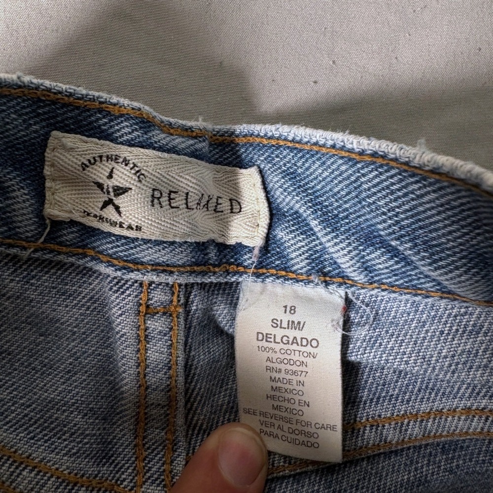 Arizona Jean Co Relaxed Light Wash Straight Leg Denim Jeans Mens 25x29 Vintage - Picture 2 of 8